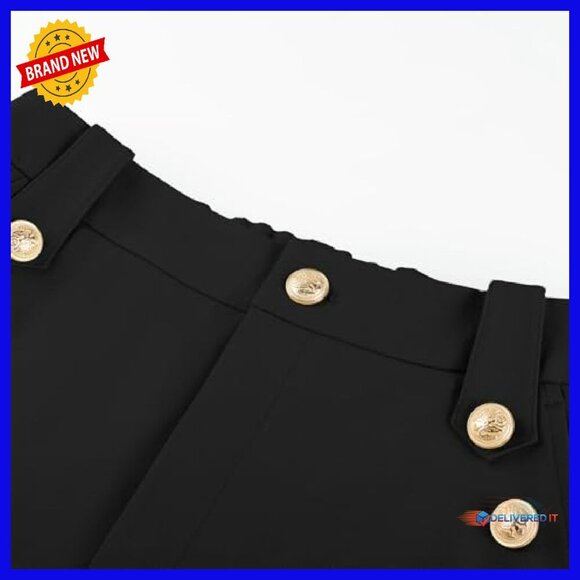 High Waisted Wide Leg Work Pants Polyester Blend Professional Office Trousers - Picture 7 of 8